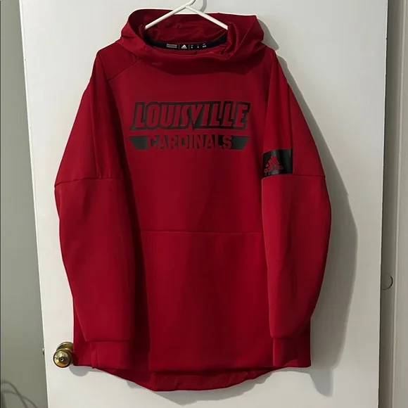 Adidas Red Louisville Cardinals Hoodie. Size XL - Picture 1 of 3